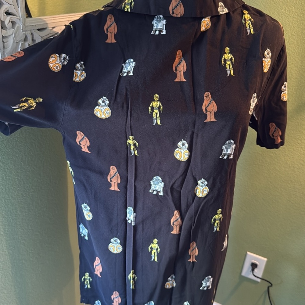 Star Wars Black and Yellow Casual Button Down Shirt - Picture 3 of 5